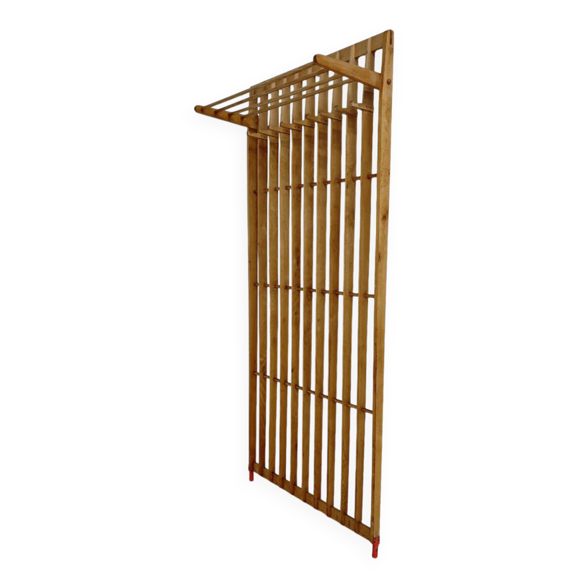 Wooden wall coat rack by Krasna Jizba