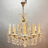 Vintage Crystal Chandelier, Italy, 1960s