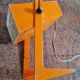 Orange space age spot lamp 1970