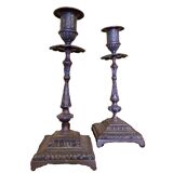 Bronze Art Nouveau Candlesticks