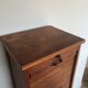 Vintage curtain binder in solid brown oak year 50