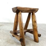 Vintage oak stools, 1970