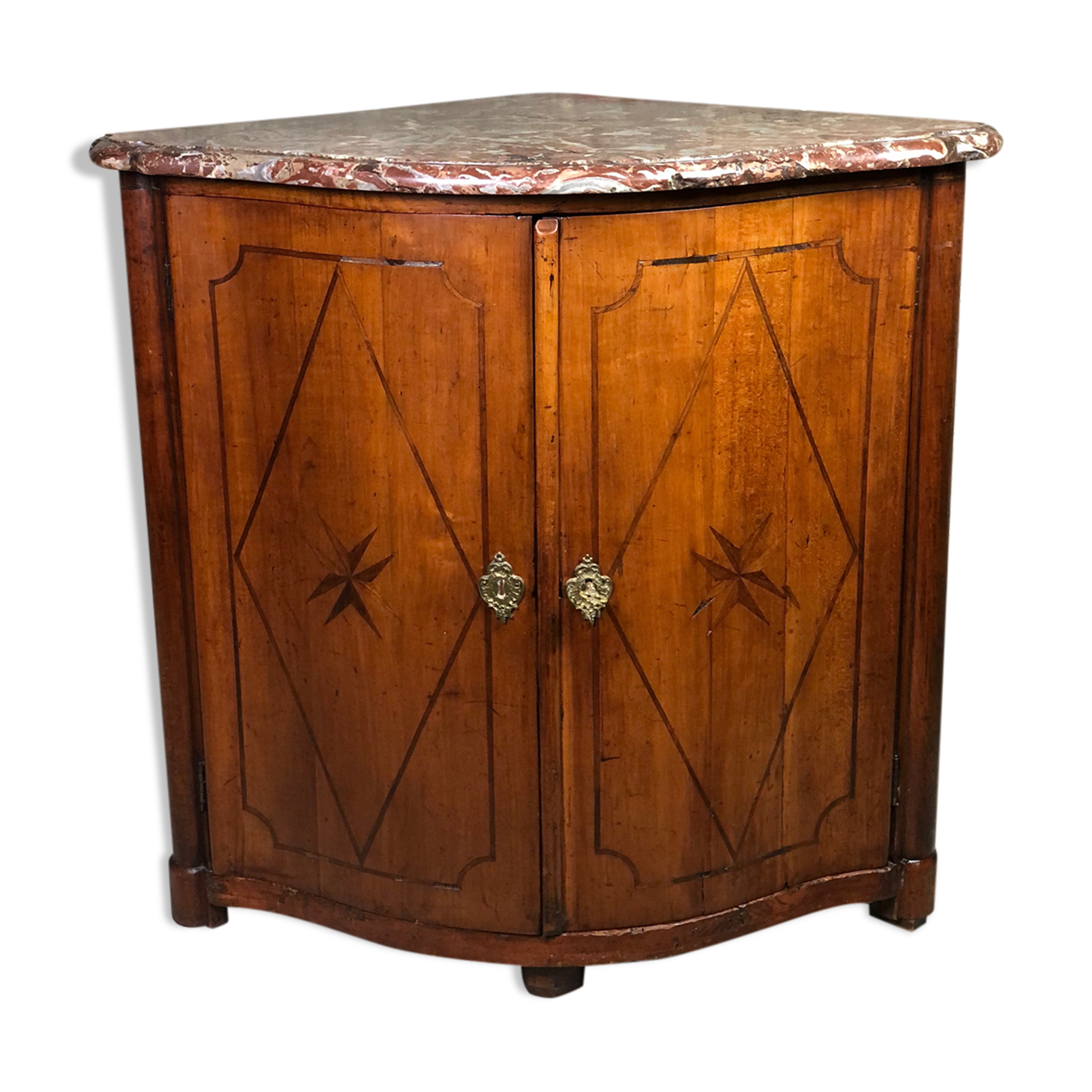 Curved notch in louis xv period marquetry stamped j.b galet