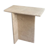Travertine stone side table