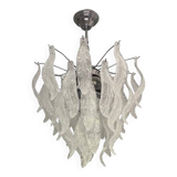 Contemporary leaflets murano glass chandelier in vintage style