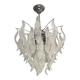 Contemporary leaflets murano glass chandelier in vintage style