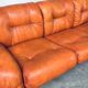 Mid-Century Modern Italian Leather 3 Seat Sofa, 1970s