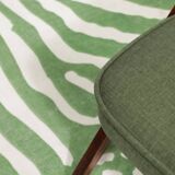 Scandinavian armchair in green velvet