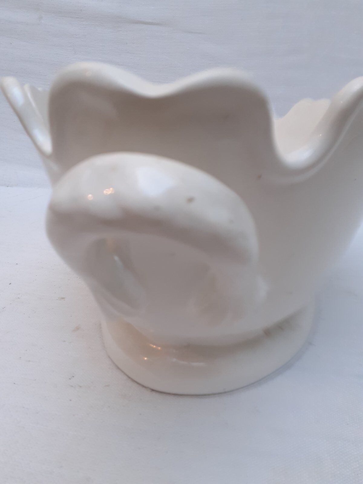 White earthenware glass cooler