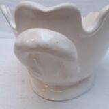 Rafraîchissoir à verres en faïence blanche