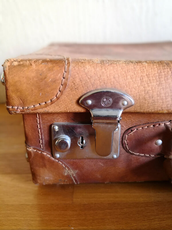 Leather suitcase