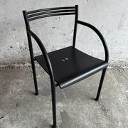 Francesca Spanish II black lacquered steel chair by Philippe Starck (Baleri, 1984)
