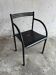 Francesca Spanish II black lacquered steel chair by Philippe Starck (Baleri, 1984)
