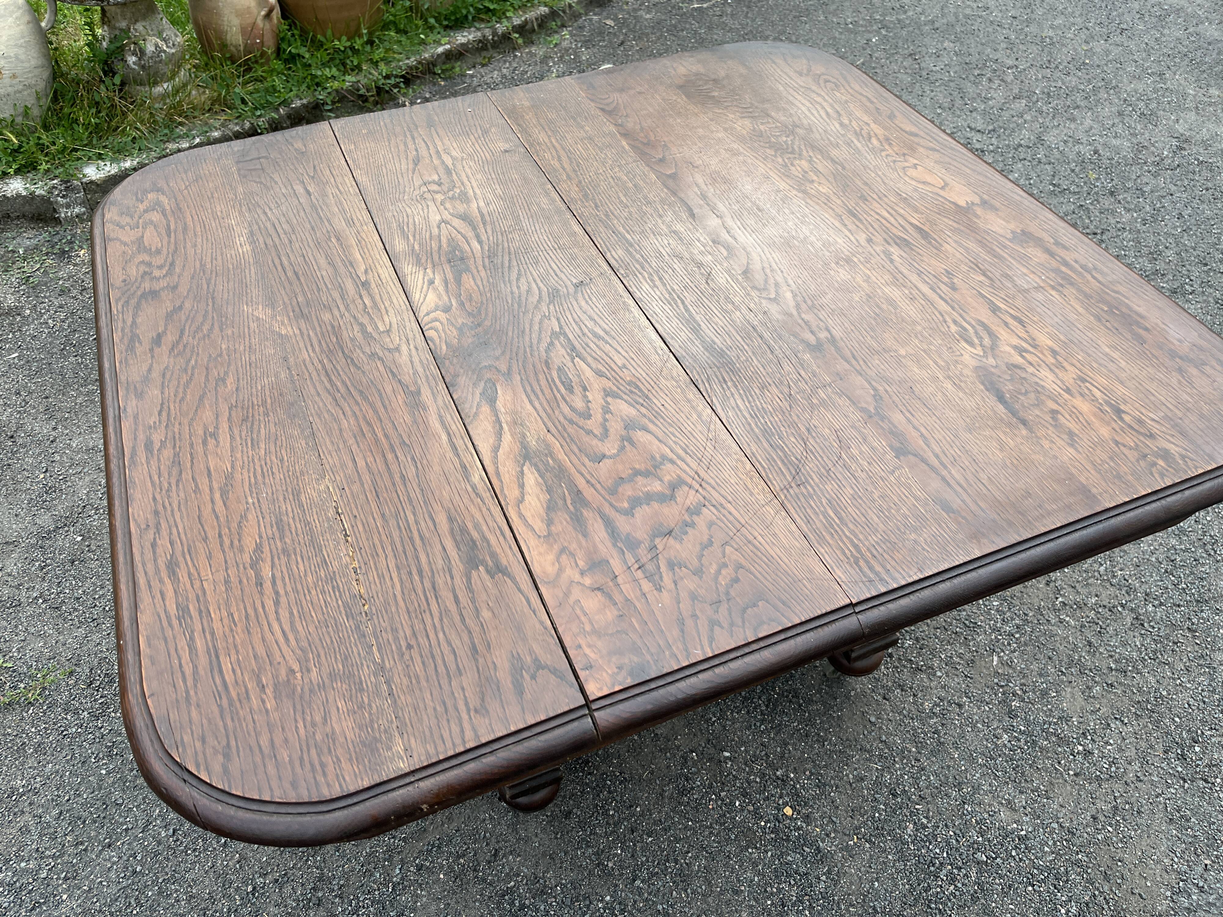 Henry II style oak dining table