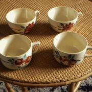 Lot 4 teacups Digoin Sarreguemines