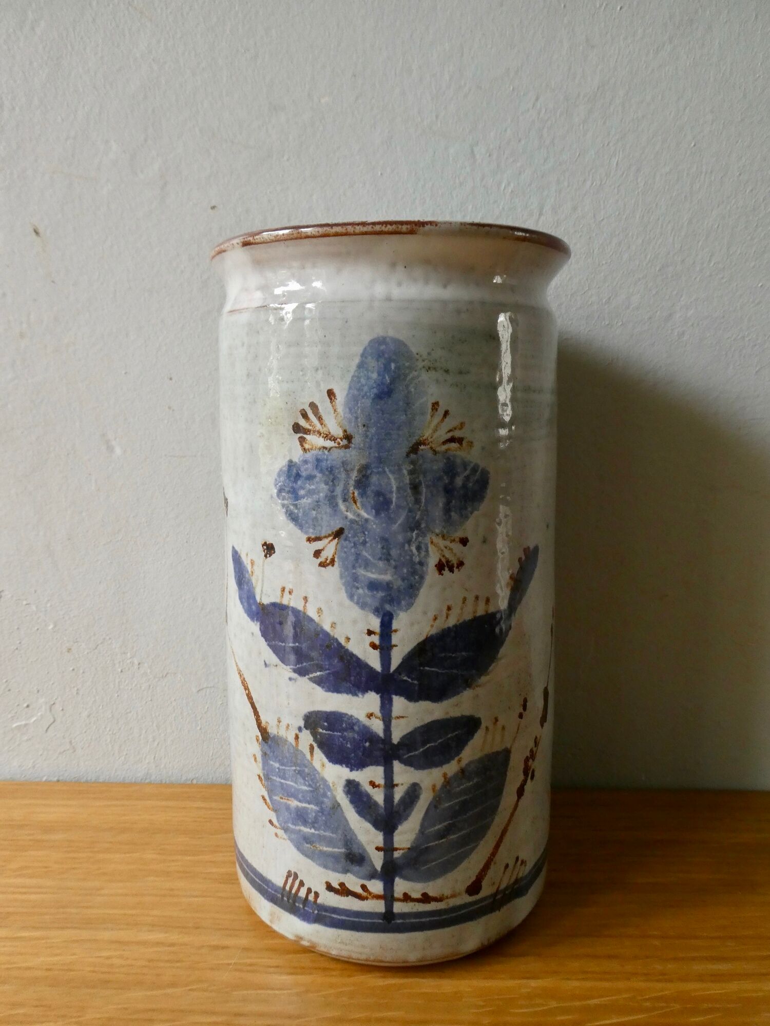 Vase rouleau en céramique de Michel Barbier, Vallauris