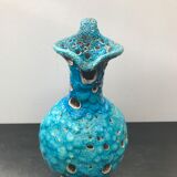 Pichet aiguière céramique avec ecumes bleu vintage