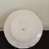 Decorative plate in faience of Moustiers signed MF