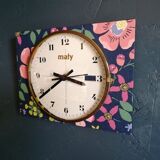 Vintage clock, "Maty Fleurs" wall clock