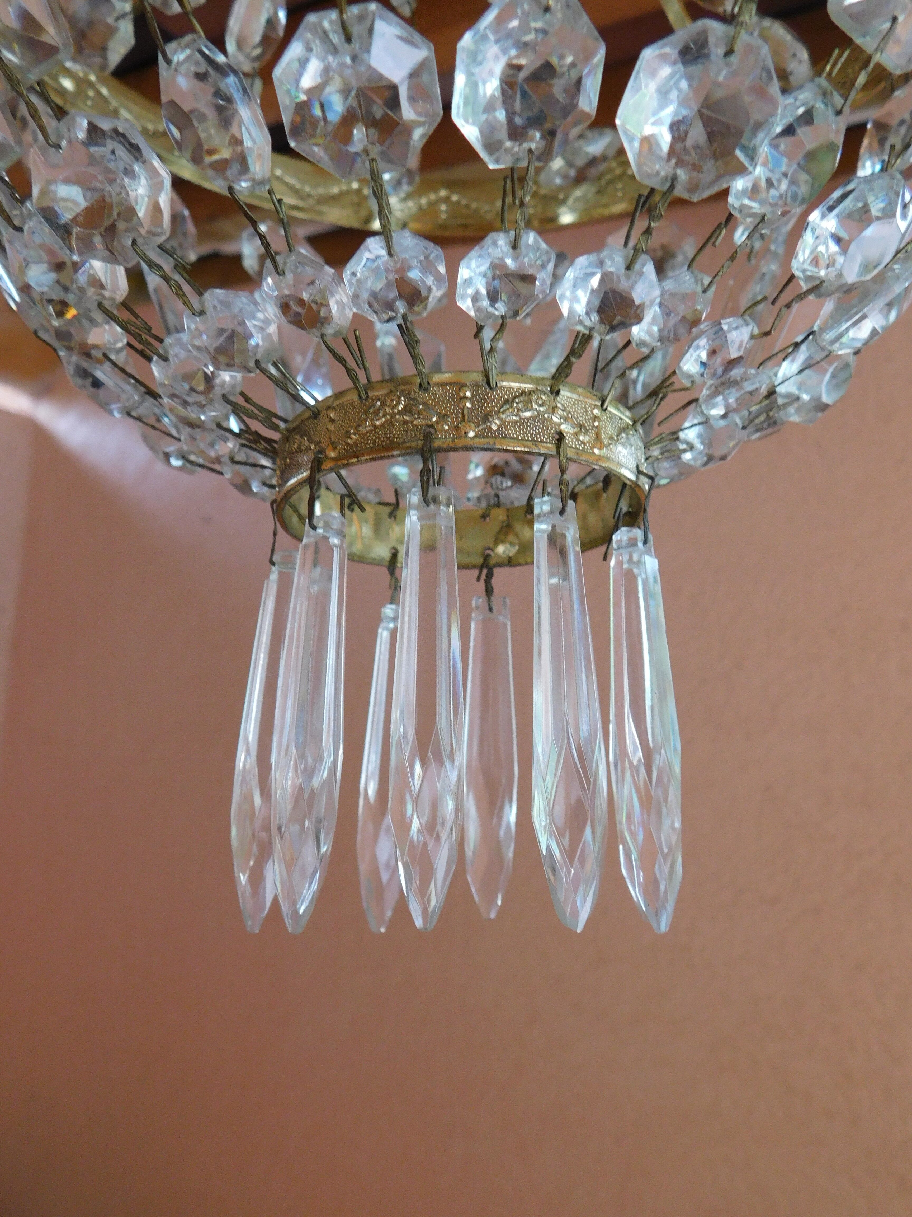 Lustre montgolfière pampilles ø 25 cm