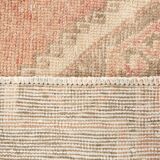 3x9 Vintage Pale Red & Brown Aesthetic Turkish Runner Rug, 91x291Cm
