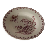 Assiette en porcelaine opaque de Gien modèle chardons  n °2 diam 24 cm
