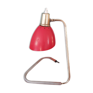 Vintage brass and metal casserole lamp