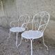 Paire de fauteuil en fer blanc ancien