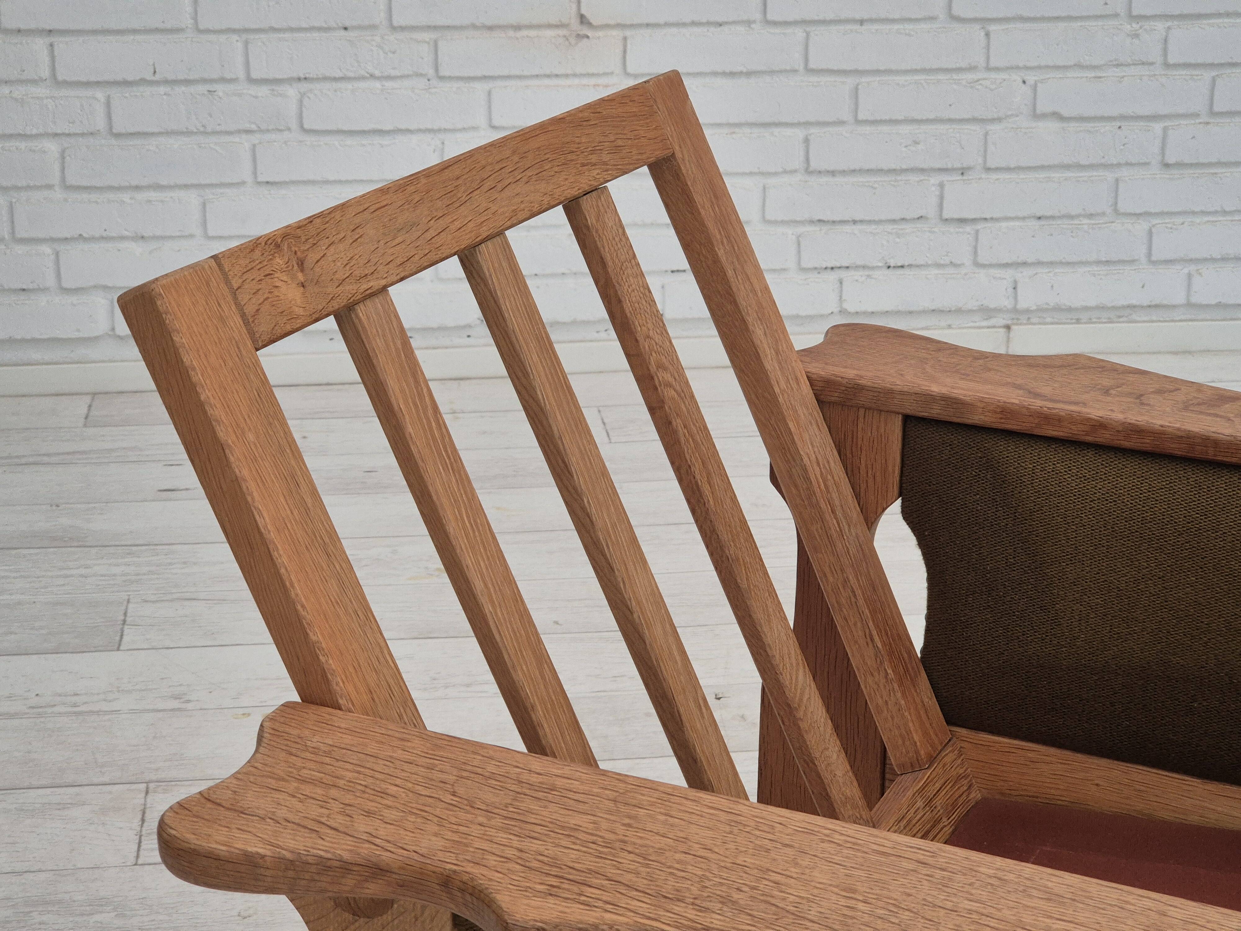 1970s, Danish design, club chair, original very good condition, furniture wool fabric.