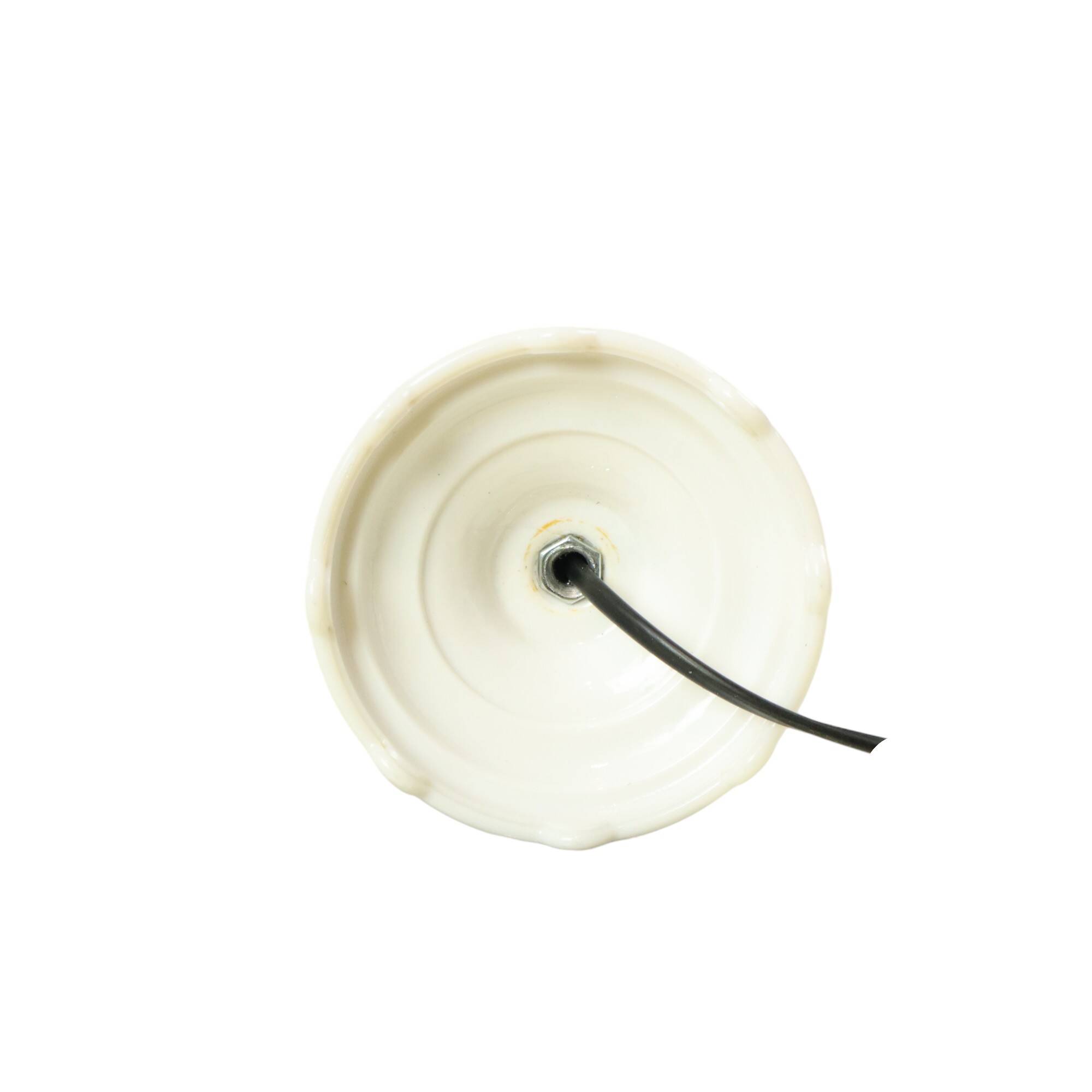 Vintage Table Lamp Frosted Milk Glass Brass Hobnail 1970s