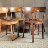 Set 4 chaises bistrot "Classic" de Horgen-Glarus Suisse années 50
