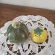 Barbotine salt and pepper shaker set