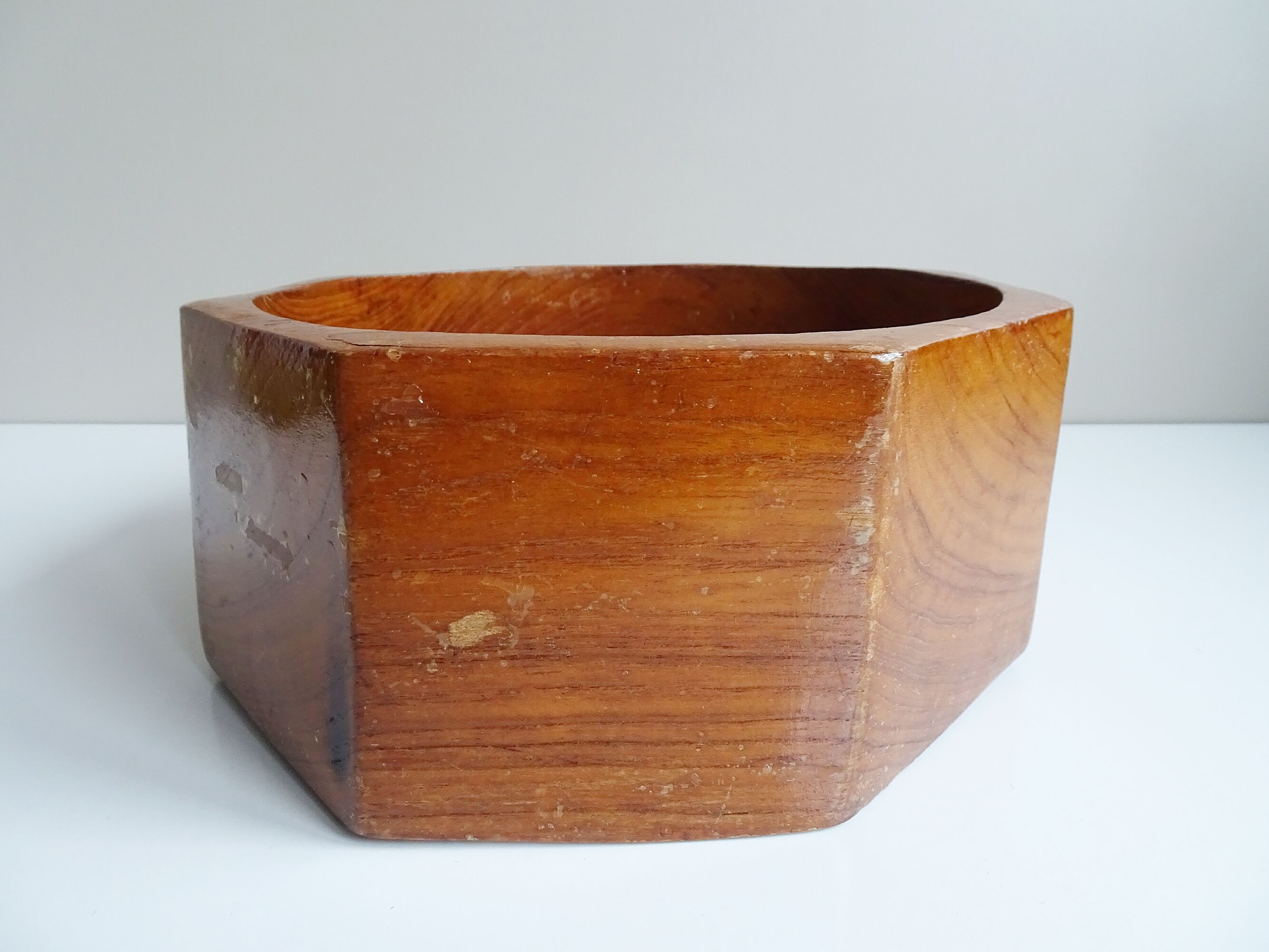 Teak bowl, octagonal, 1960s