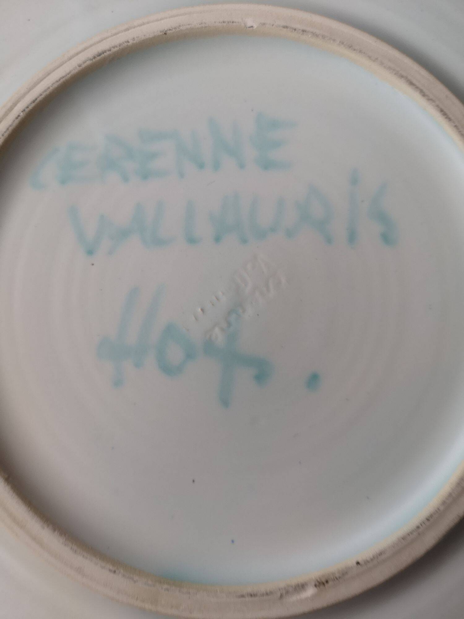 Enamelled ceramic plate with fish decoration - Gérard Hofmann - Vallauris - 1950s