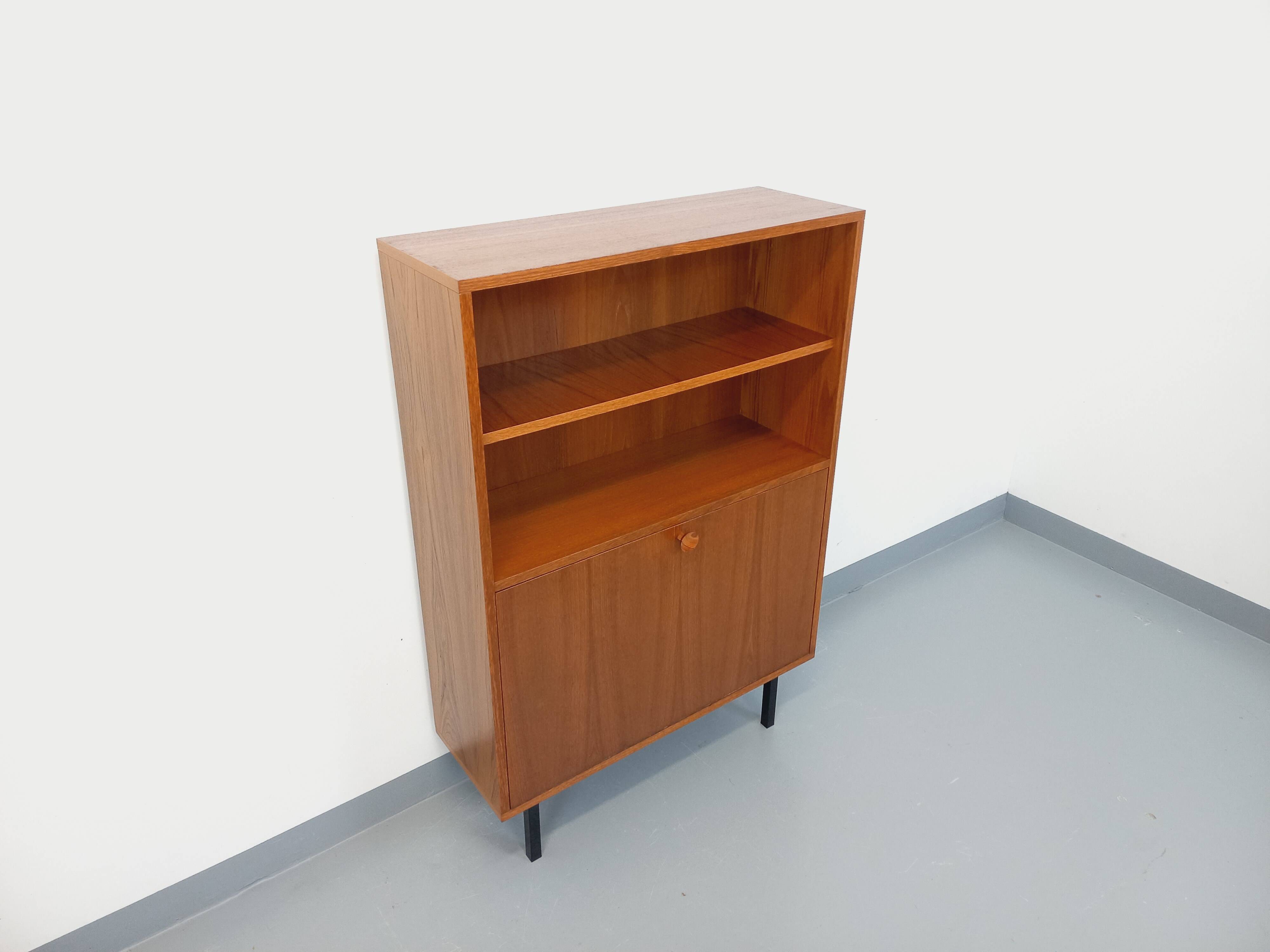 Vintage Scandinavian modernist style teak storage bookcase