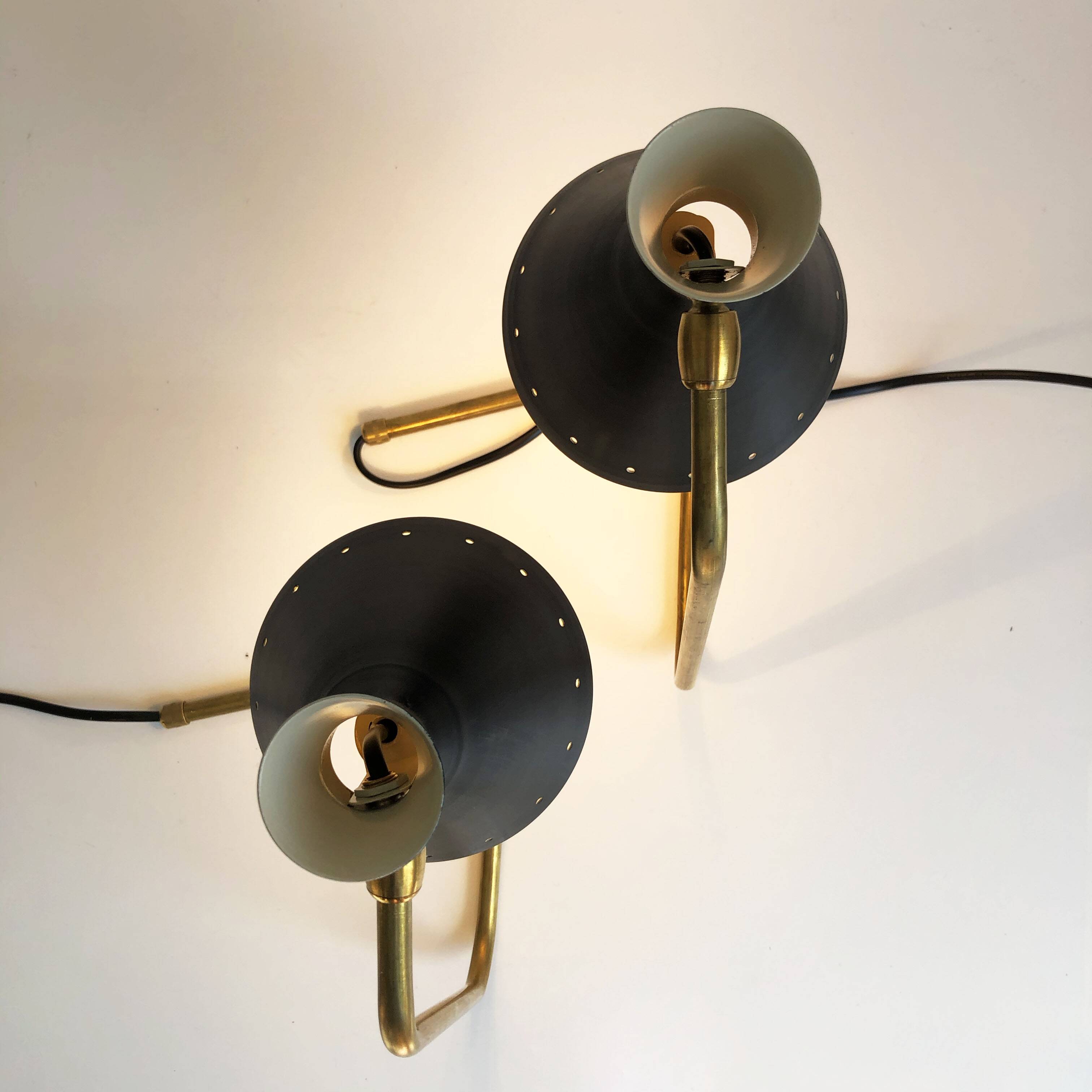 Pair of Italian “cocotte” lamps. 50s design