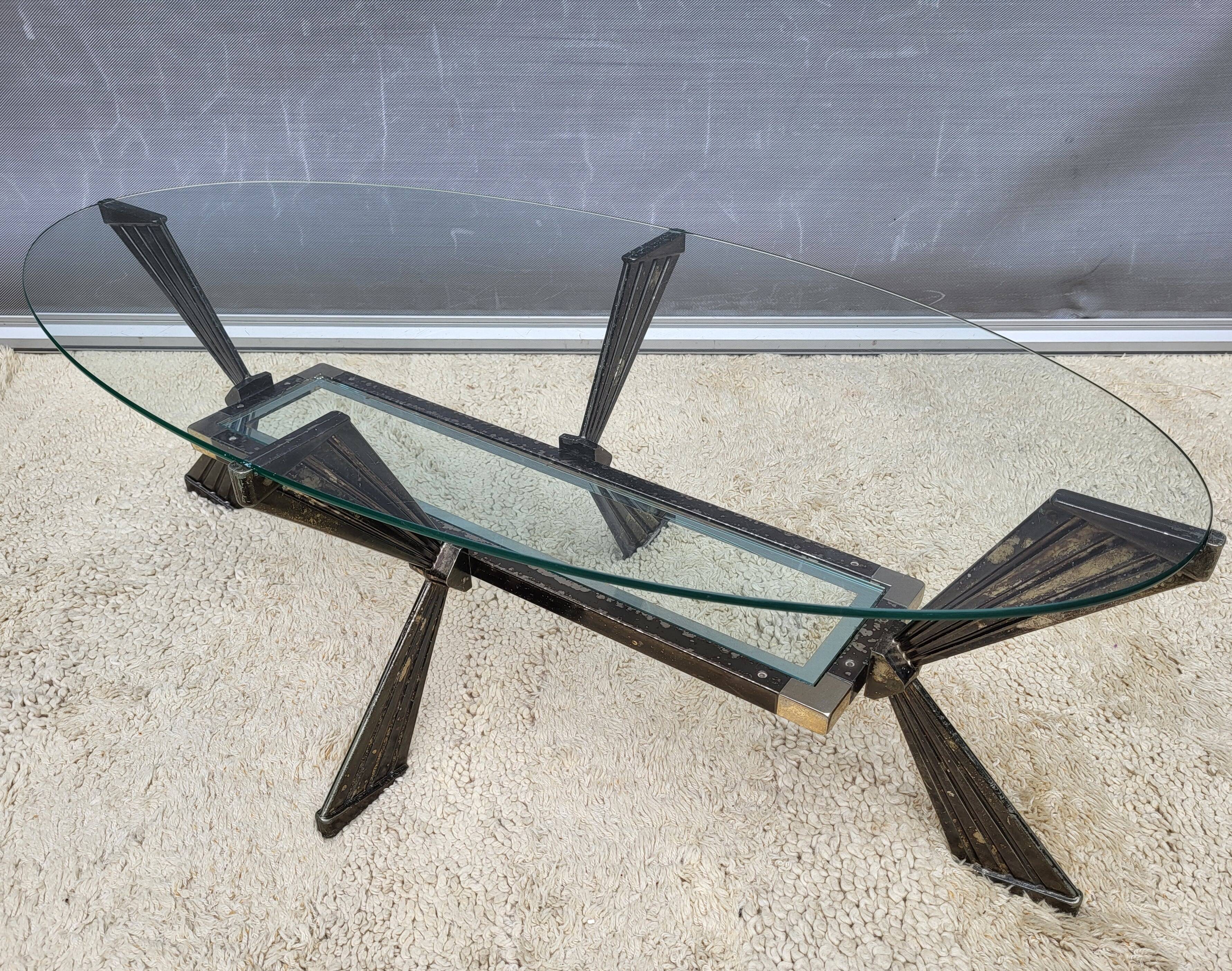 Art Deco oval coffee table 1940