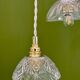 Vintage triple suspension lampshade in cut glass - tableware collection