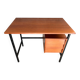1960s modernist desk in wood and black metal, model CM172 by Paulin for Thonet.