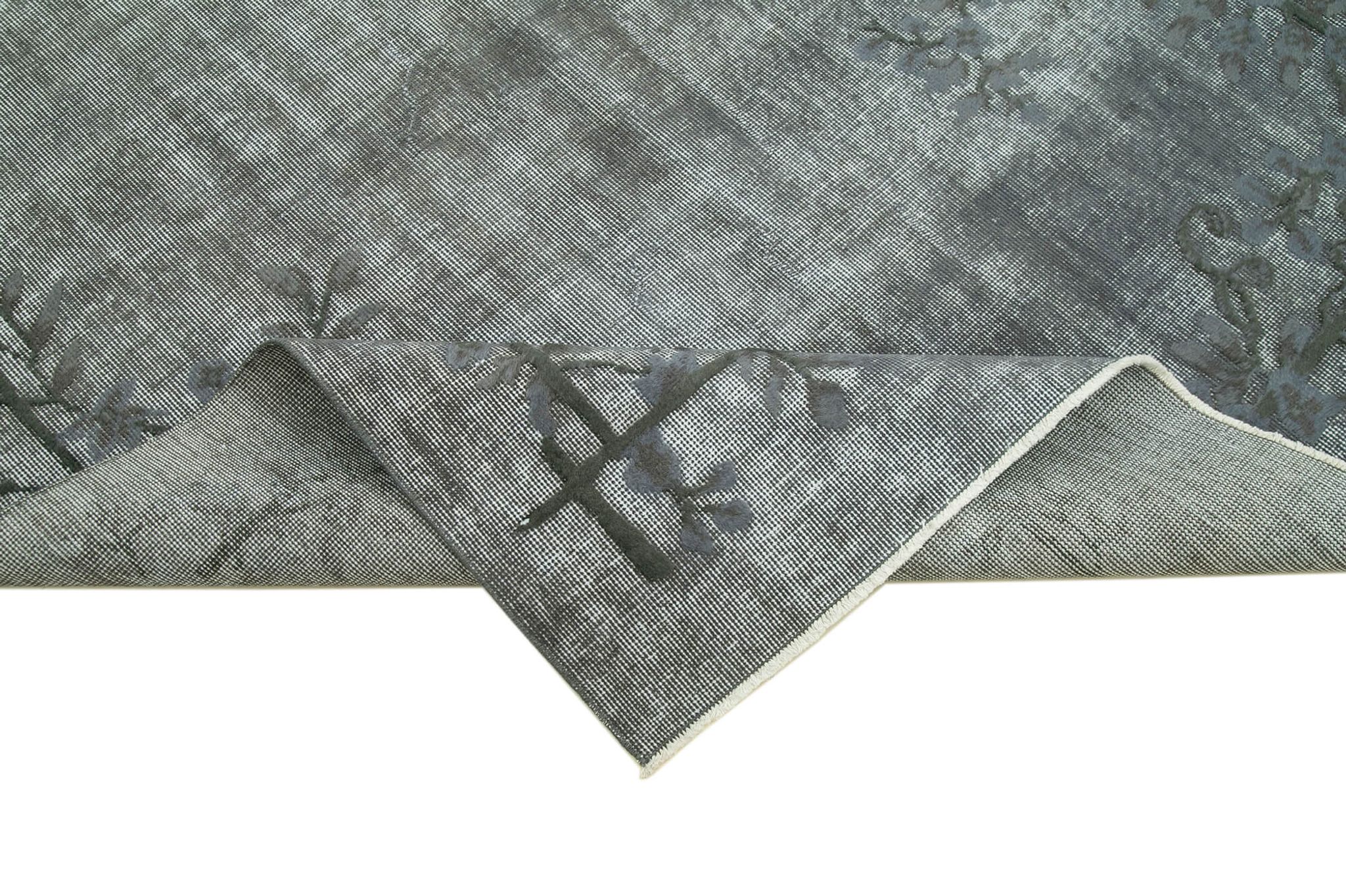 Tapis rustique anatolien des années 1980 158 cm x 270 cm tapis gris fait à la main