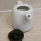 Black and white ceramic coffee maker