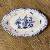 Set of 2 Moustiers blue decor dishes