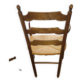 Chaise ancienne en bois paillée