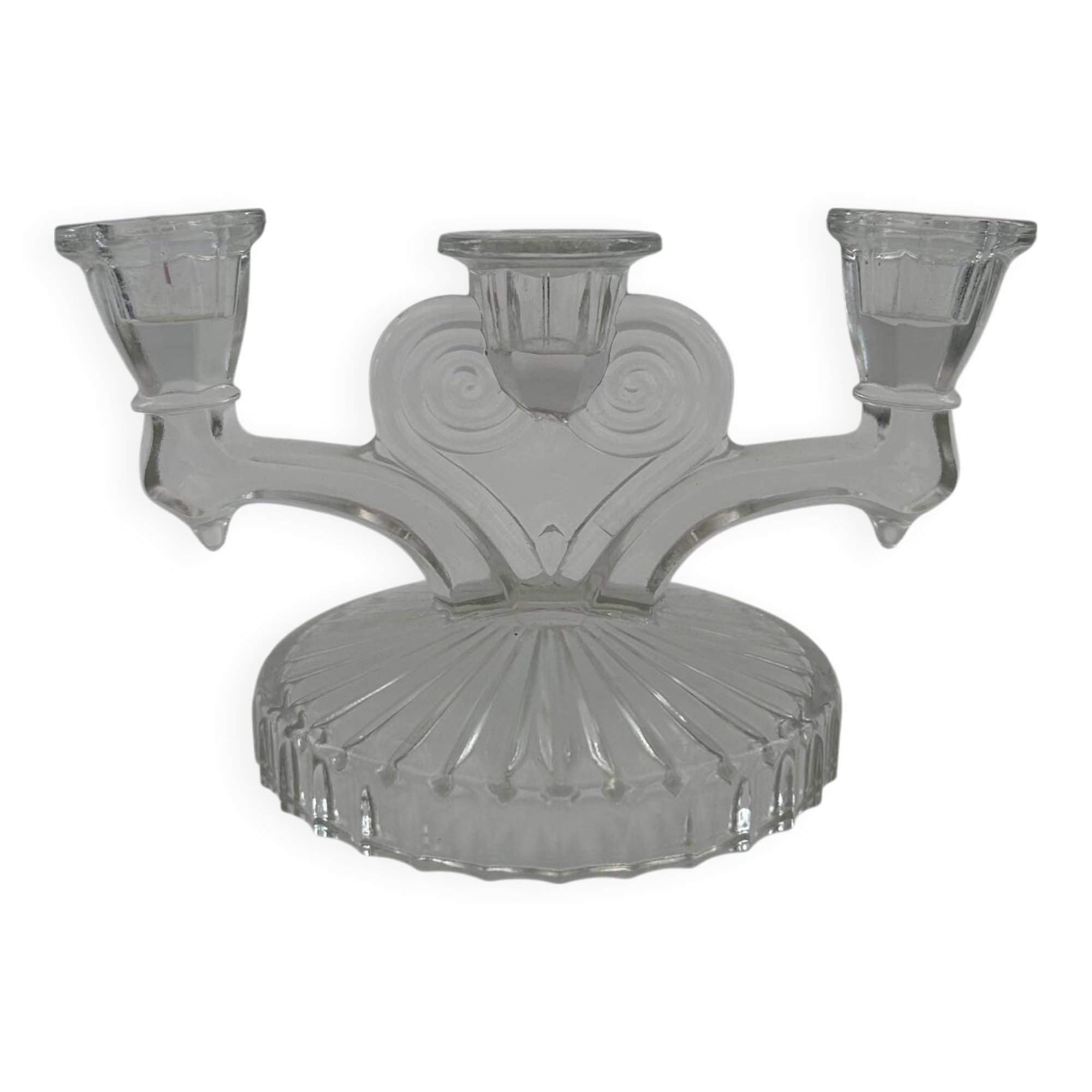 Glass candle holder