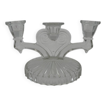 Glass candle holder