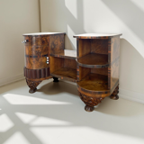 Italian art deco walnut console table, 1930s.