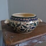 Hand painted Desvres style pot