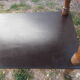 Wooden rolling serving table