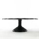 Mid-century modern cake stand, black glass, Ząbkowice, Poland, 1970s