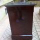 Mahogany bedside table with marble top